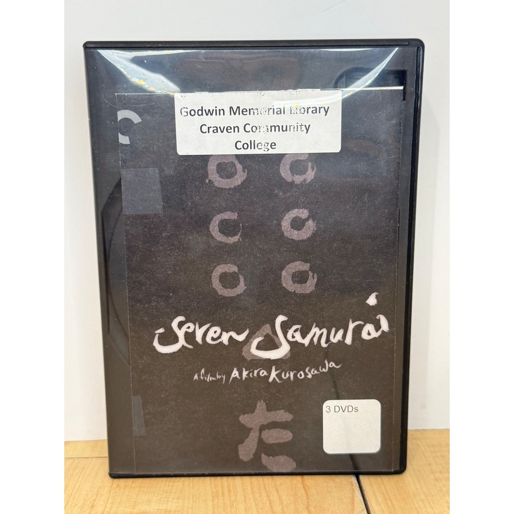 Seven Samurai Criterion Collection 3-DVD Set Akira Kurosawa Former Library Copy